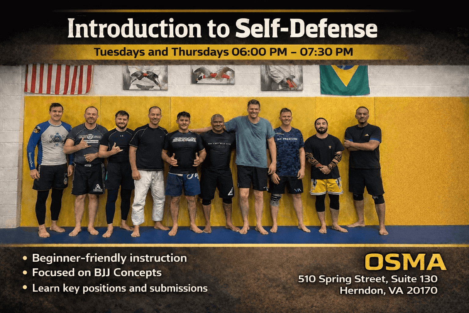 Read more about the article Introduction to Self-Defense Class at OSMA in Herndon, VA 🥋
